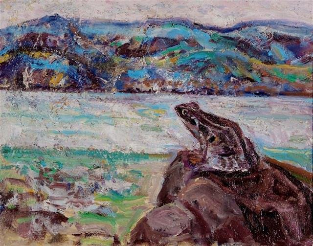 Appraisal: MARIAN KRATOCHWIL Polish - 'The Philosophising Frog' London oils on