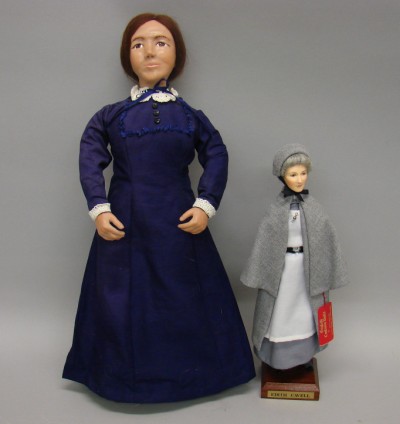 Appraisal: Pair of doll artist nurse dolls Florence Nightingale by J