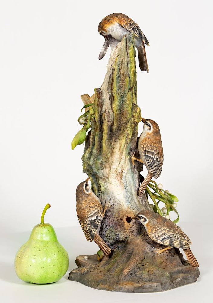 Appraisal: Boehm Treecreepers Porcelain Figurine Boehm American founded A bisque porcleian