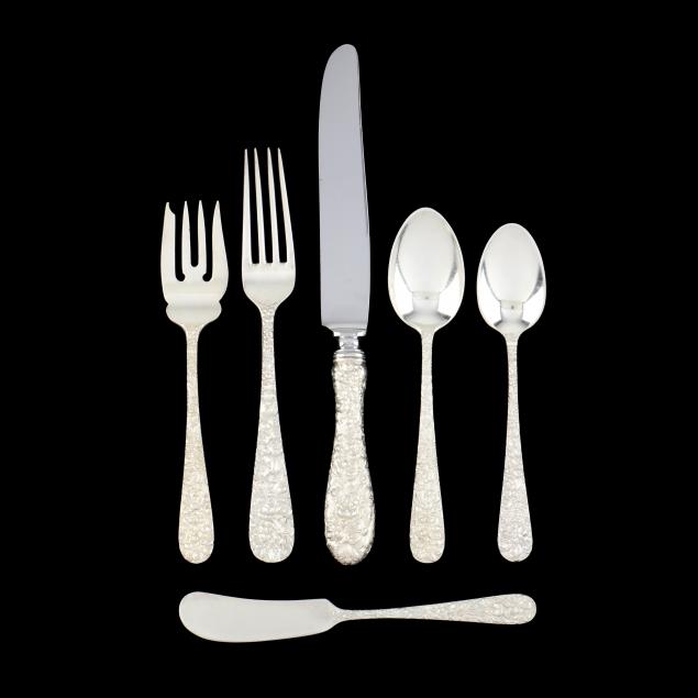 Appraisal: Stieff Stieff Rose Sterling Silver Flatware Service pieces service for