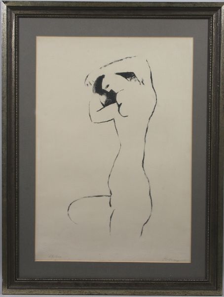 Appraisal: Print of a nude woman x x framed signed indistinctly