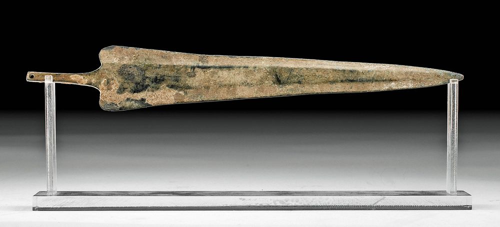 Appraisal: Luristan Bronze Dagger Blade Ancient Near East northwestern Iran Luristan