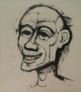 Appraisal: Karl Hofer lithograph Karl Hofer German - - ''Lachender Mann''