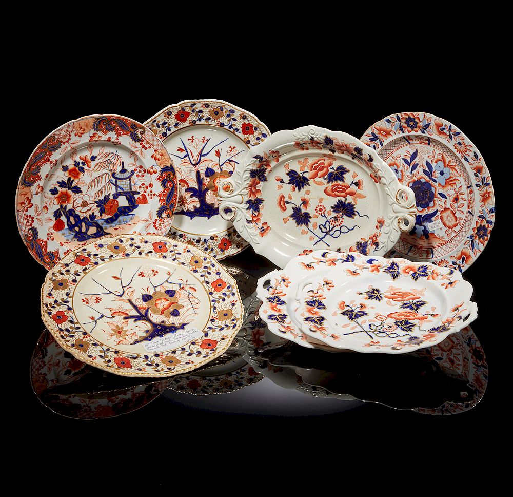 Appraisal: Assorted Plates Seven assorted plates comprising a stoneware oval serving