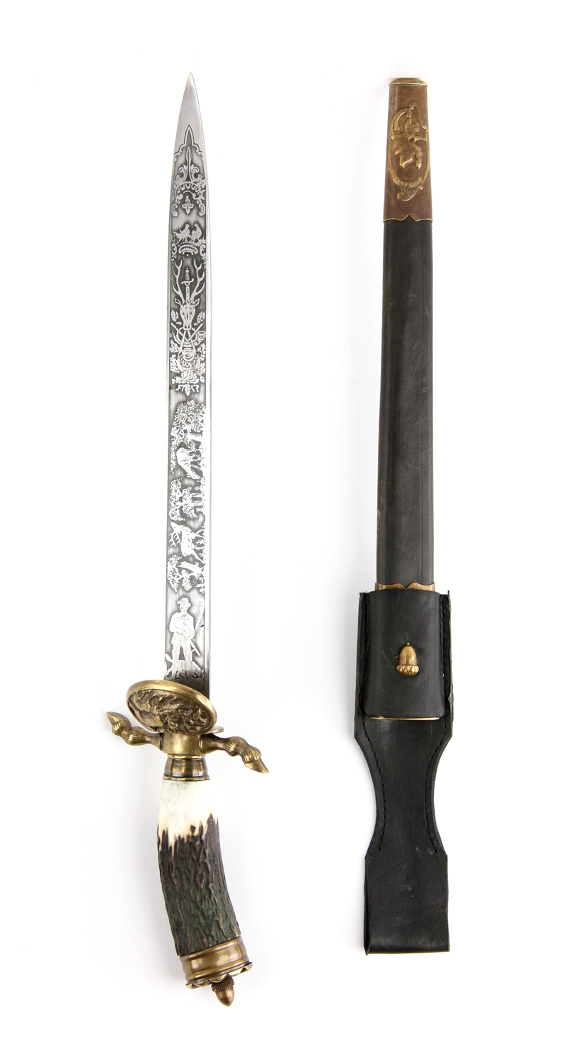 Appraisal: - German Style Hunting Dagger German style hunting dagger blade