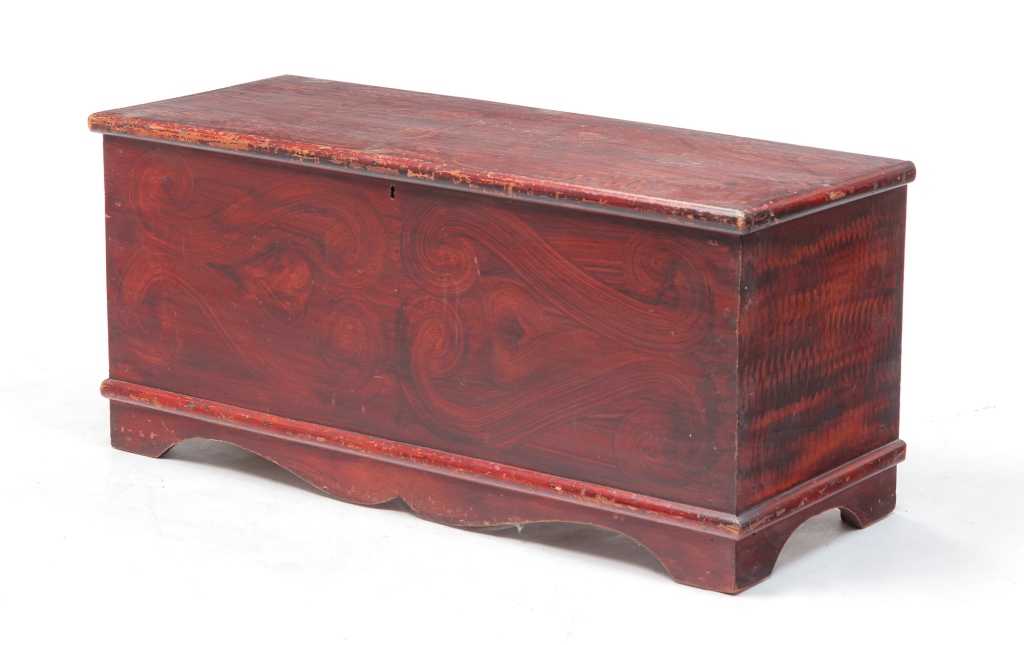 Appraisal: Second quarter- th century poplar and pine Lid with applied