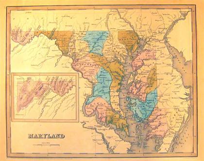 Appraisal: pieces Hand-Colored Engraved Maps Buchon Jean Alexander C Maryland Paris