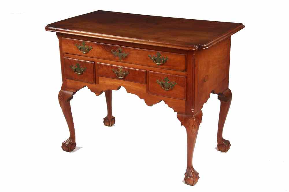 Appraisal: CHIPPENDALE LOW BOY - Period Chippendale Low Boy in Cherry