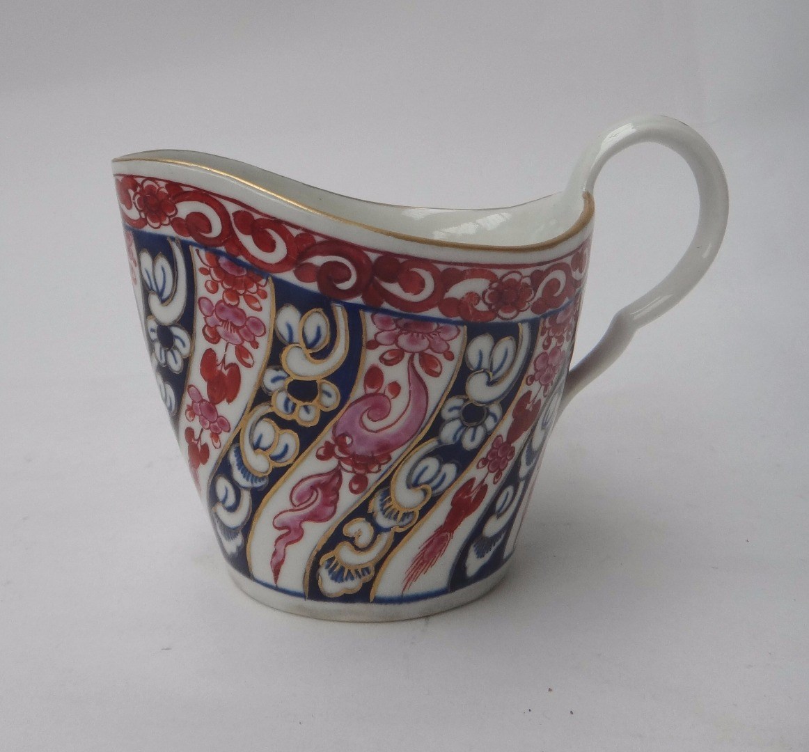 Appraisal: A Worcester shaped oval milk jug circa painted with the