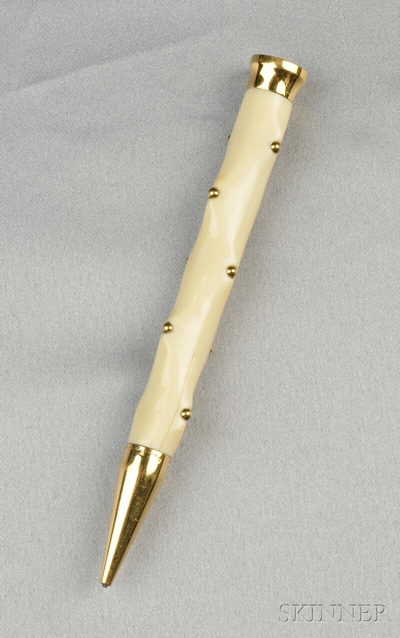 Appraisal: kt Gold and Ivory Pencil Schlumberger Tiffany Co France c