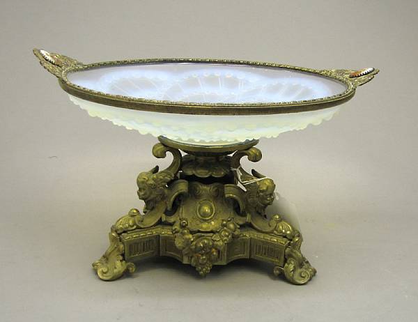 Appraisal: A French Art Deco opalescent molded glass low bowl in