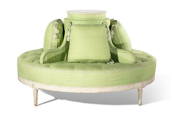 Appraisal: A Louis XVI style circular rotunda settee A Louis XVI