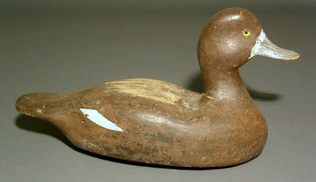 Appraisal: Carved Blue Bill decoy by J Bertrand - h x