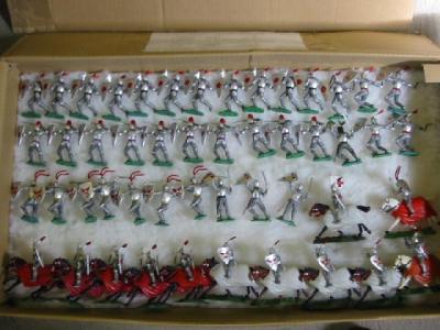 Appraisal: Thirty seven Timpo plastic medieval foot soldiers and twelve Timpo