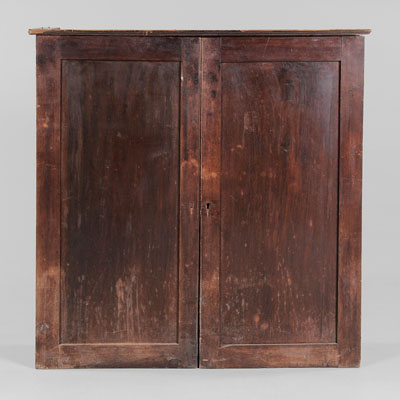 Appraisal: Mahogany Two-Door Cupboard Pennsylvania or Southern th century mahogany two