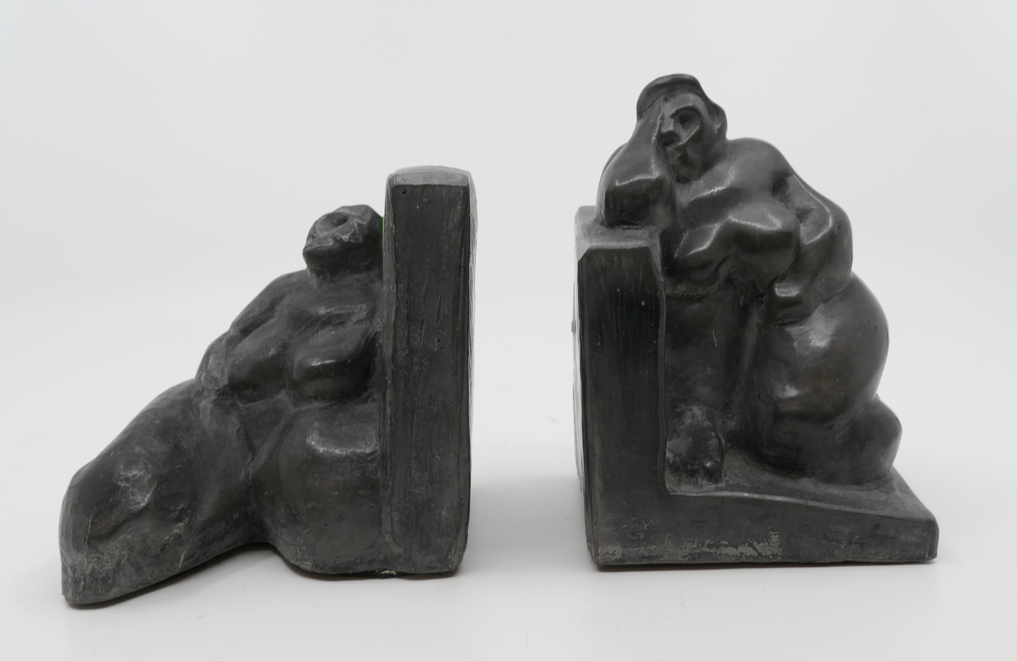 Appraisal: Pair Eduardo Strauch ''Rubenesque Nude Women'' Hydrostone Bookends ''