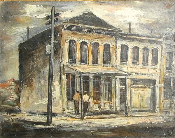 Appraisal: Louis Siegriest American - C Street Virginia City signed 'Siegriest'