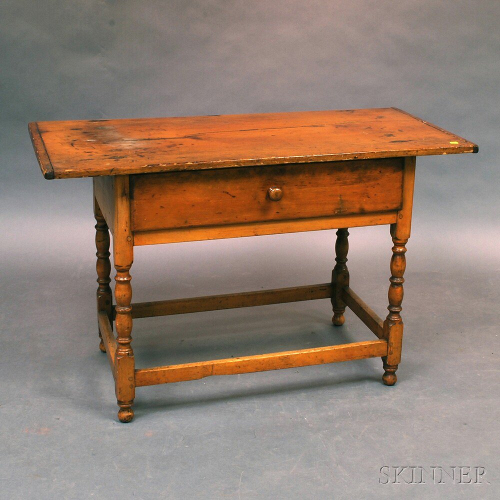 Appraisal: Country Maple and Pine Tavern Table New England th century