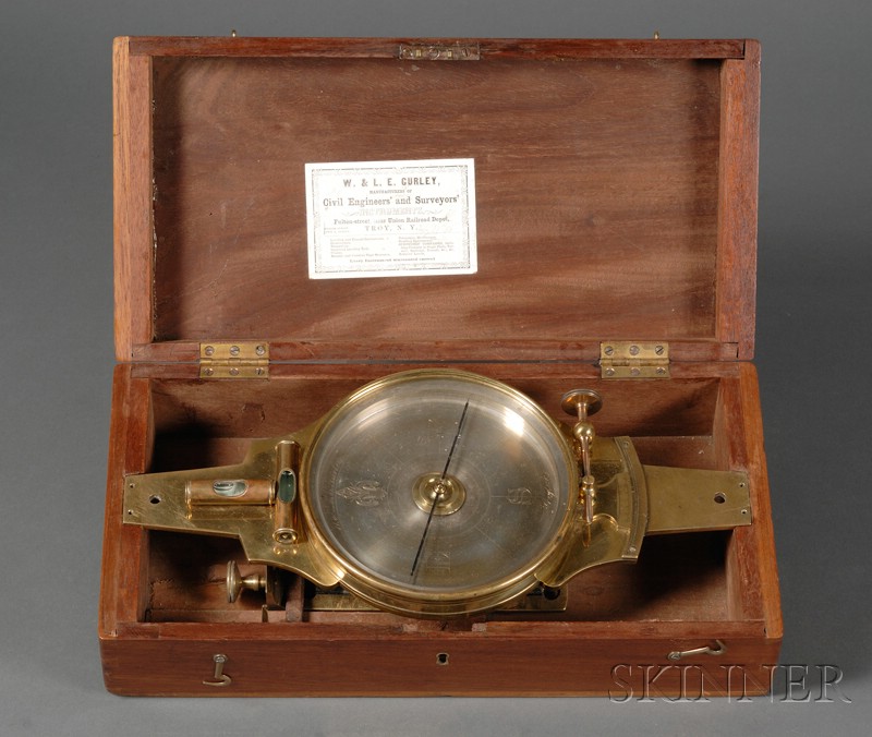 Appraisal: Brass Surveyor 's Compass by W L E Gurley Troy