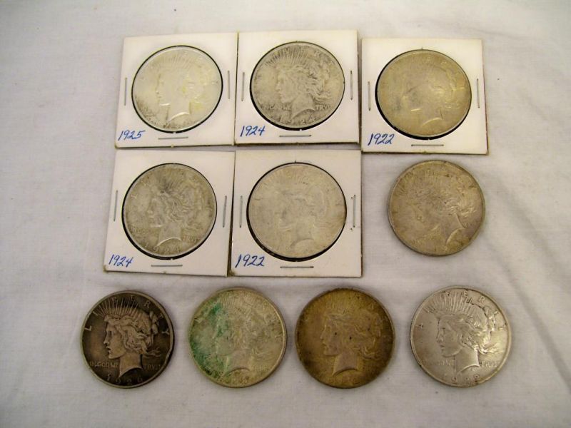 Appraisal: - Silver Peace Dollars Includes - - -