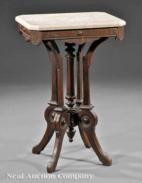 Appraisal: An American Renaissance Carved Walnut Side Table late th c