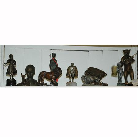 Appraisal: Group of Ten Bronze and Other Figures Estimate -