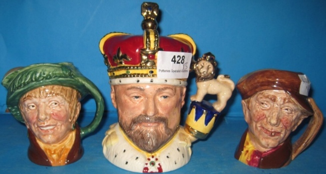 Appraisal: Royal Doulton Small Character Jugs King Edward VII D limited