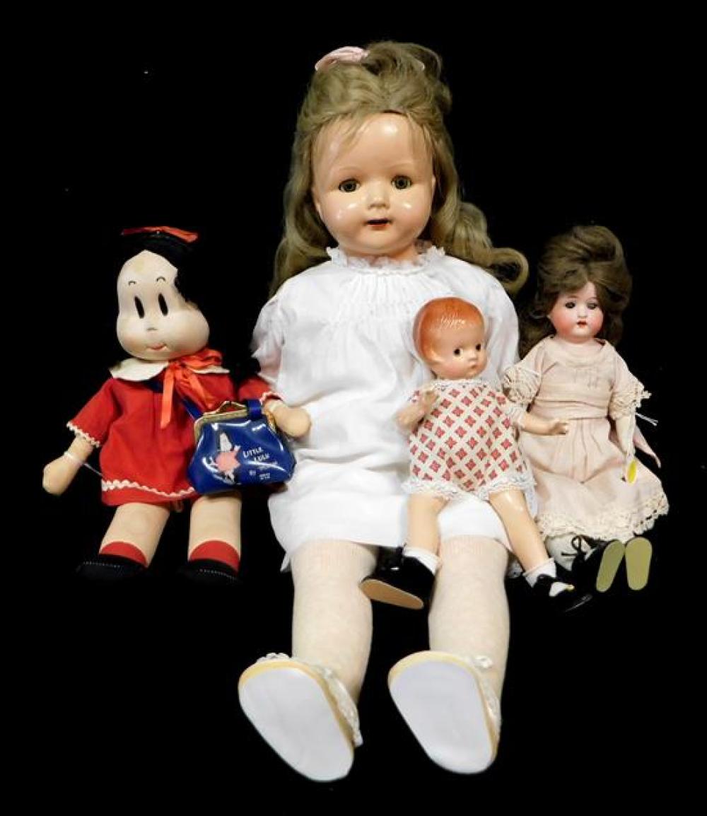 Appraisal: DOLLS Four early mid- th C dolls including Little LuLu