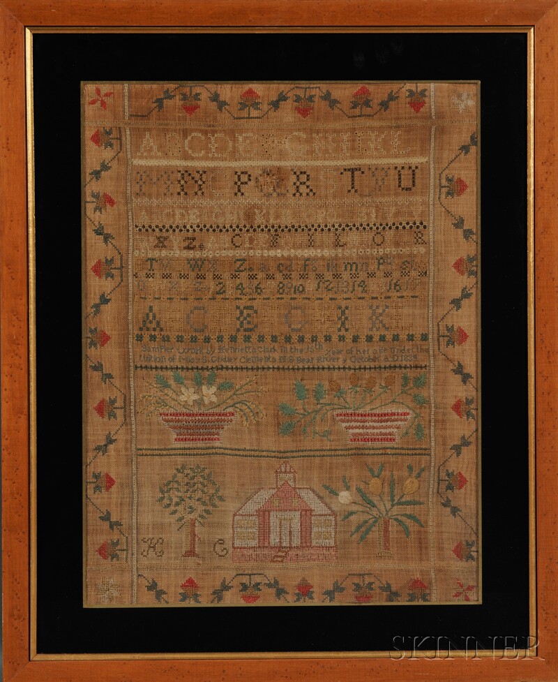 Appraisal: Needlework Sampler Sampler Work by Henrietta Clark in the th