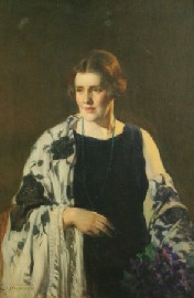 Appraisal: Charles Wheeler Charles Wheeler - Portrait of Mrs Benson oil