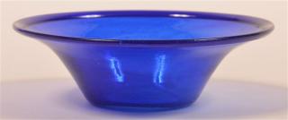 Appraisal: Blown Cobalt Blue Glass Flared Side Bowl Blown Cobalt Blue