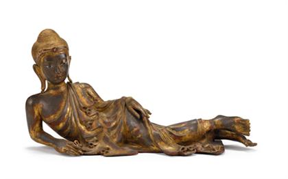 Appraisal: Good gilt bronze and jeweled figure of Buddha th century