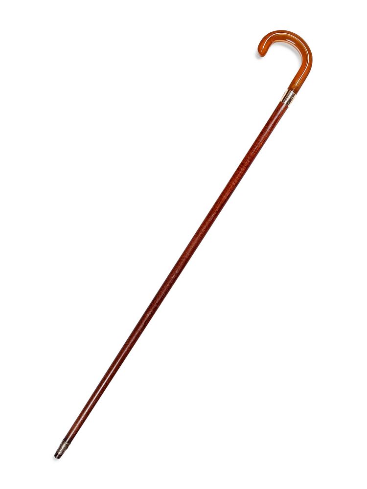 Appraisal: A -Karat Gold Mounted Snakewood Walking Stick A -Karat Gold