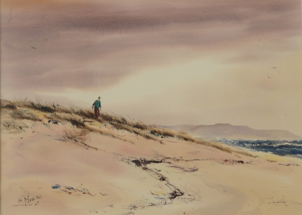 Appraisal: MCIVER John American - Matanzas Beach Watercolor sight size ''