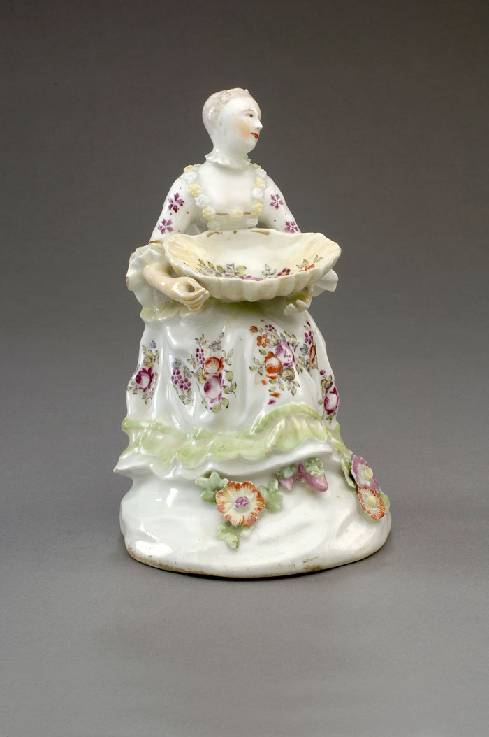 Appraisal: DERBY PORCELAIN SWEETMEAT FIGURE OF A SEATED LADY CIRCA Wearing