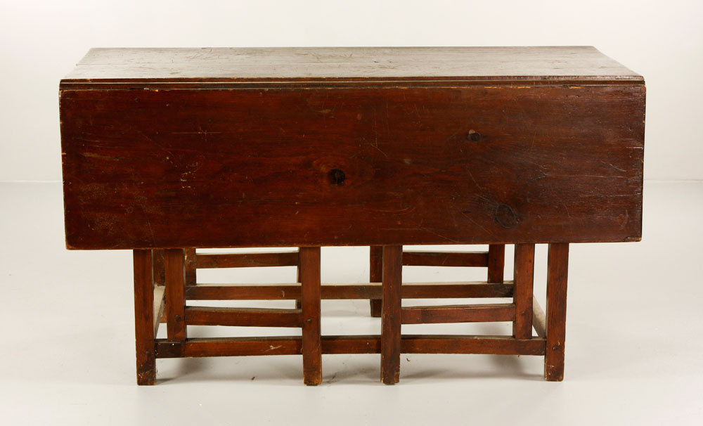 Appraisal: - th C Double Gate Leg Drop Leaf Table Circa