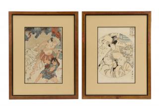 Appraisal: Two Utagawa Kunisada Ukiyo Utagawa Kunisada Japanese - Untitled woodblock