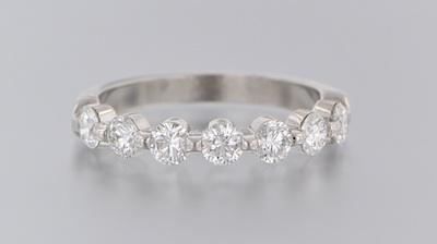 Appraisal: A Platinum and Diamond Ring Platinum diamond ring set with