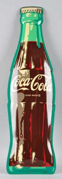 Appraisal: Tin Die Cut Coca-Cola Bottle Sign Description Light wear and