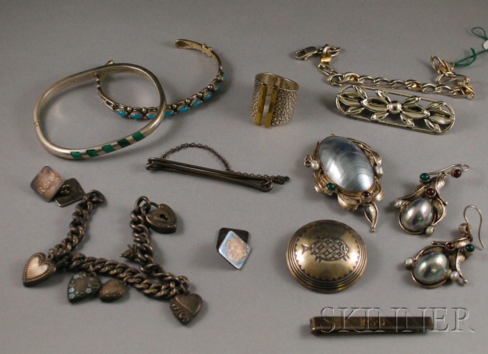 Appraisal: Group of Mostly Sterling Silver Jewelry including a Tiffany Co