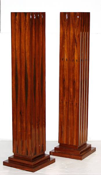 Appraisal: A pair of Art Deco style pedestals height in width