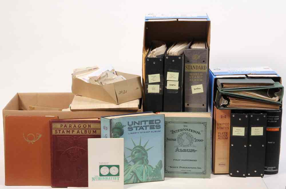 Appraisal: LARGE STAMP COLLECTION IN BOXES - Including Schaubeck German States