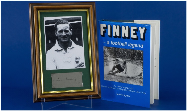 Appraisal: Sir Tom Finney Signed Football Items a hardback book 'Finney