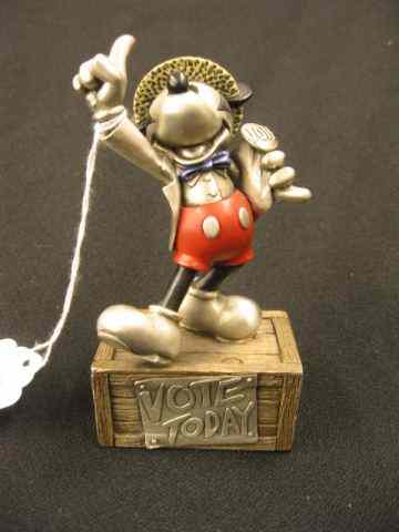 Appraisal: Disney Chilmark Pewter Figurine ''Vote Today'' limited edition Mickey Mouse