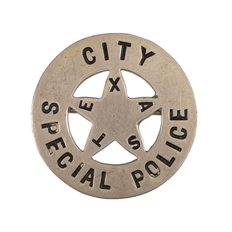 Appraisal: WESTERN AMERICANA -- LAW ENFORCEMENT Rare Texas City Special Police