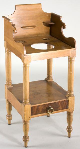 Appraisal: American Sheraton Washstand circa s maple with pine secondary strong