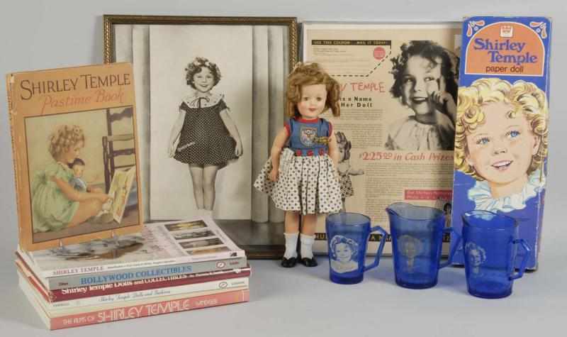 Appraisal: Lot of Shirley Temple Doll and Memorabilia Description s vinyl