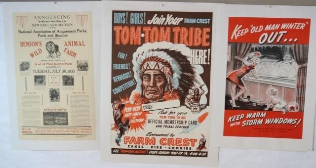 Appraisal: LOT OF US LITHOGRAPH ADVERTISING POSTERS TOINCLUDE BENSON S WILD