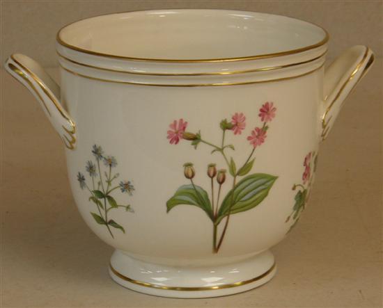 Appraisal: Modern Minton two handled wine cooler decorated with pink and