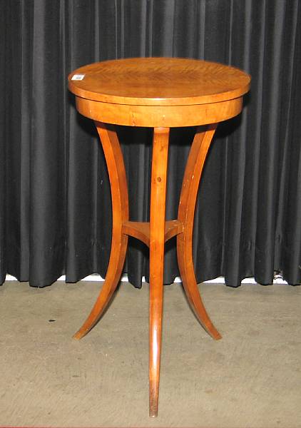 Appraisal: A Biedermeier birch side table second quarter th century height